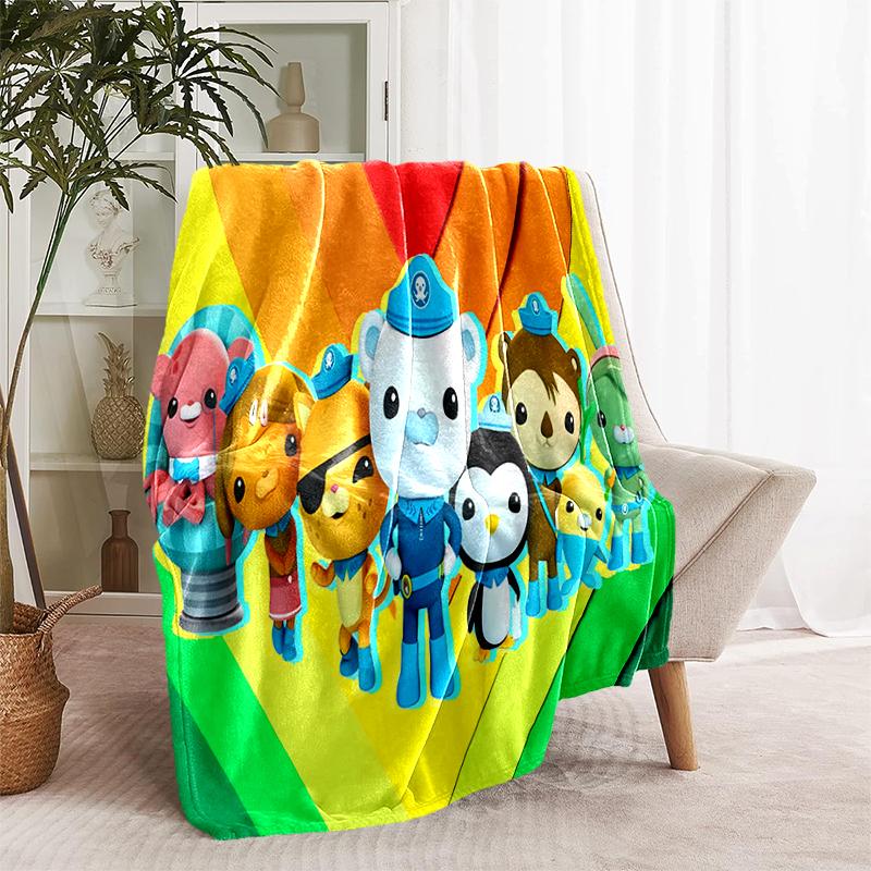 1pc Blanket The Octonauts2 Print Design, Lightweight Blanket for Sofa, Bed- Soft &Warm, Gift for All Seasons Like Christmas, Halloween