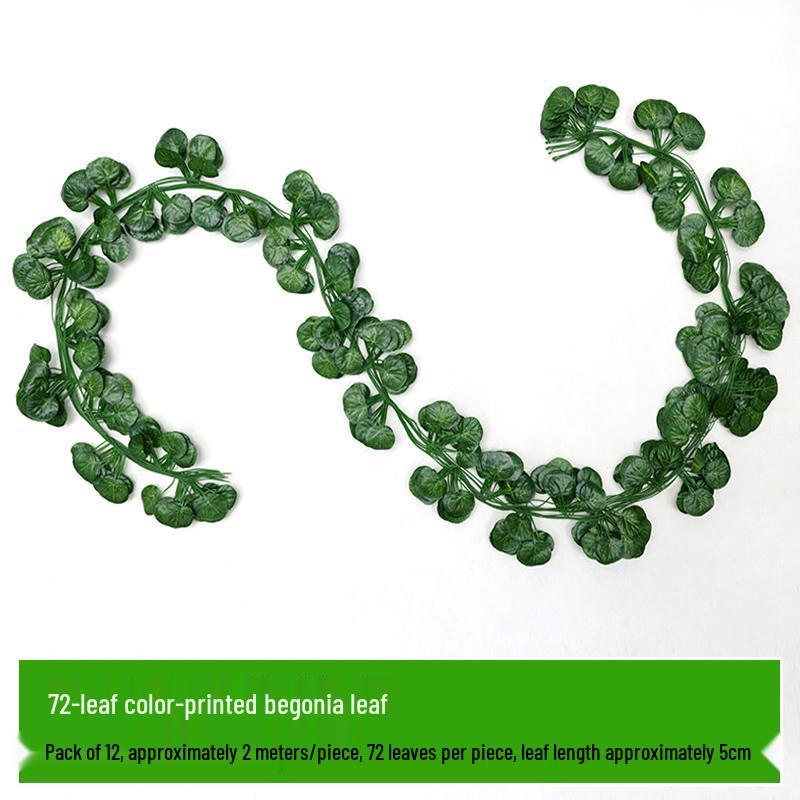 Rattan Air Conditioning Pipe Cover with Artificial Green Vines and Leaves