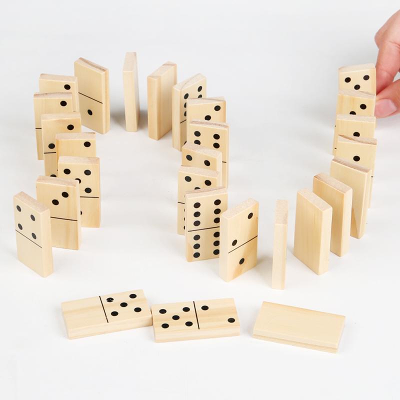 Wooden Domino Chess Set-high-quality Board Game Toys, Equipped with Sturdy Storage Boxes, Very Suitable for Family Game Nights