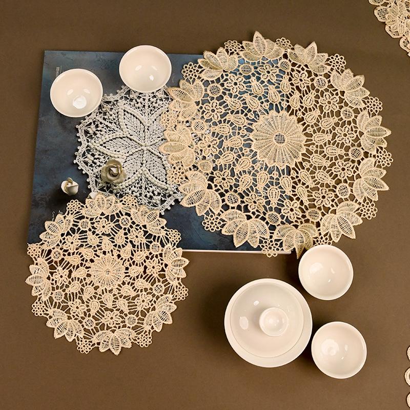 

Этнический стиль Вышитая Нескользящая Круглая Подставка и Декоративная Настольная Салфетка 40cm