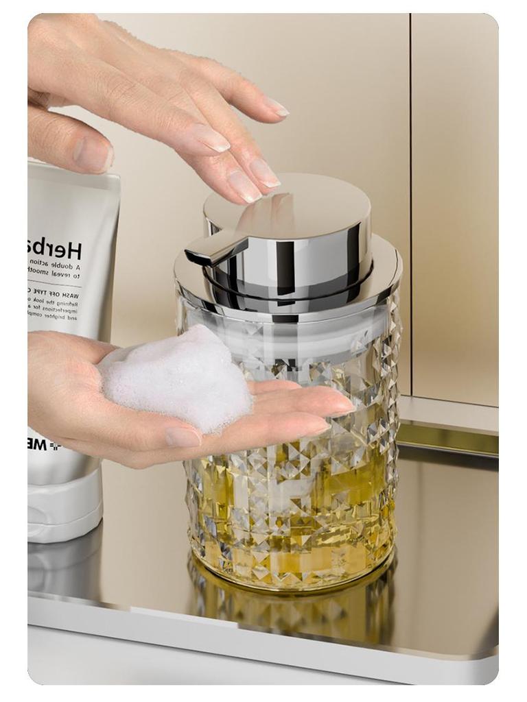 Luxury Lotion Foaming Dispenser with Multi-Functional Desktop Storage