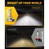 AUXITO H11 Light Bulb, 900% Brightness 6500K H8 H9 Bulbs 1:1 Mini Size, Plug-N-Play, IP68 Waterproof, Pack of 2