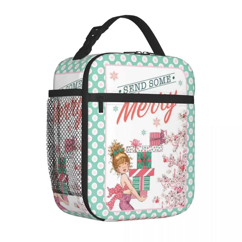 Sarah Kay Girl Country Life Cartoon Thermal Insulated Lunch Bag School Reusable Bento Box Cooler Thermal Food Box