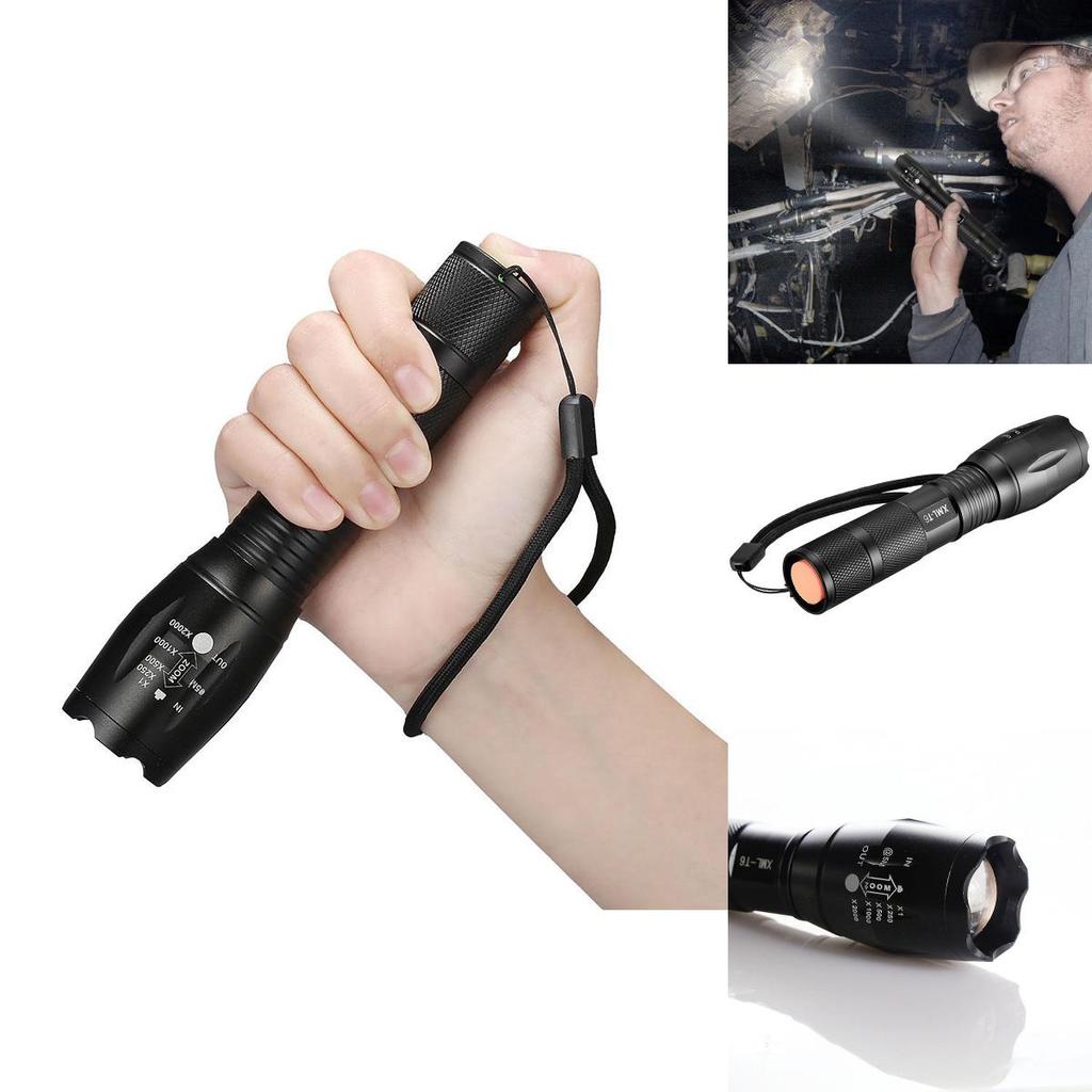 Ultra Bright 1000 Lumens Tactical Military Led Flashlight With Zoom Function