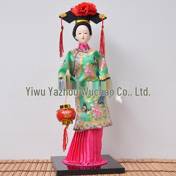 Seidenpuppenpuppe einer Prinzessin der Qing-Dynastie - Haus- & Hoteldekoration, Geschenk, Reiseandenken