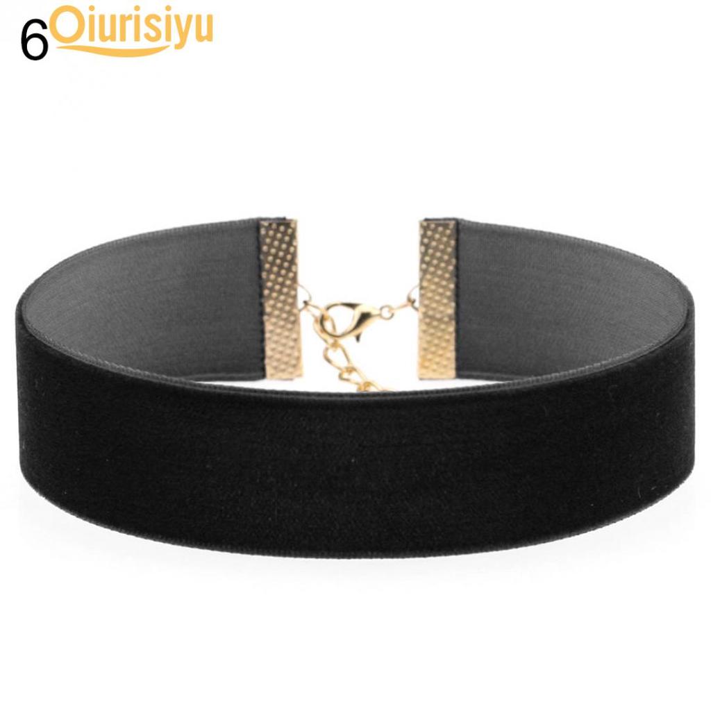 Szeroki miękki aksamitny naszyjnik Lady Party Klub nocny Naszyjnik Gotycka biżuteria Charm Gift