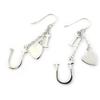Les Trésors De Lily [G2834] - Silver Earrings 'I Love U'