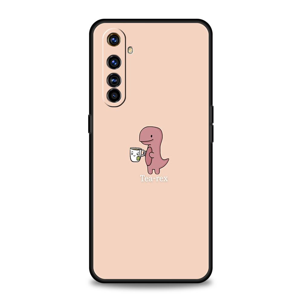 

Dinosaur Phone Case for Realme 8 9 Pro Plus 8i 9i 6 7 GT2 C21 C25 C3 C11 11 Pro 5G Plus Shockproof Silicone Shell Capas Bags TPU Realme C11