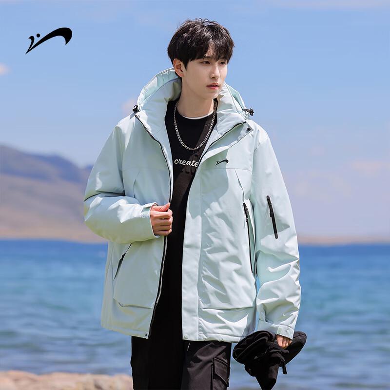 Guirenniao Men's Winter Thickened Hooded Workwear Padded Jacket