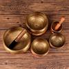 Handmade Nepal Singing Bowl with Six-Syllable Mantra for Yoga, Meditation, and Sound Healing - Calming Bronze Buddhist Bowl for Ear Cleansing.