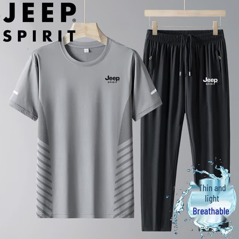 JEEP SPIRIT Men s Summer Ice-Feel Sports Set 5XL