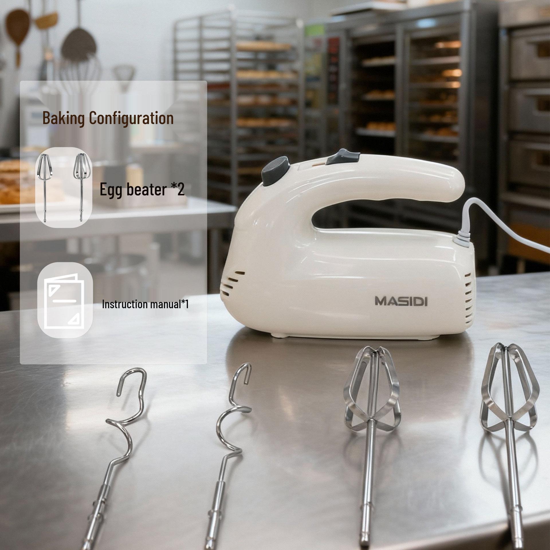 

High-Power Electric Egg Beater: Versatile Mixer for Whipping Cream & Dough EU Standard (Not for domestic use)