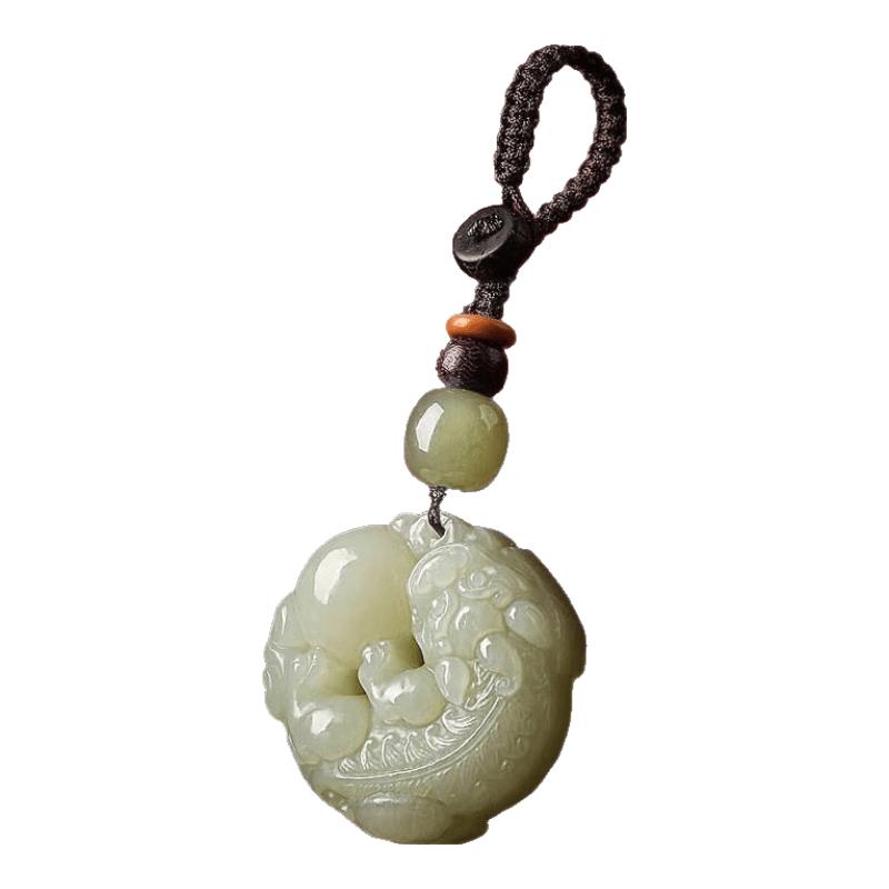 Leileidi Jade Pixiu Car Keychain Pendant