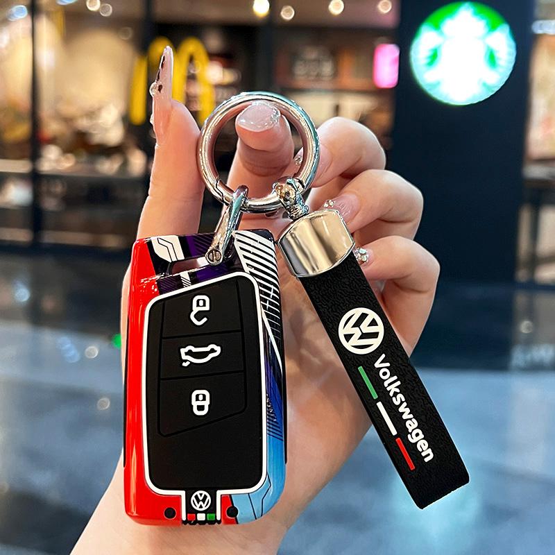 Dla VOLKSWAGEN Osłona Etui Pokrowiec Ochronny na Kluczyk Samochodowy ze Stopu Cynku Dla VW Volkswagen Passat B8 CC Arteon Magotan GTEVW Brelok