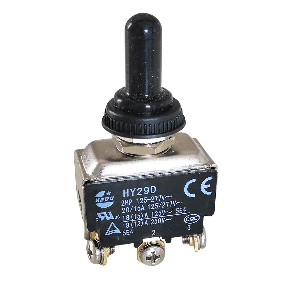 DPDT Toggle Switches with Sheath for Electrical Equipment KEDU HY29D 6 Pins Tab M3.5 Screw