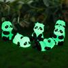 5-20Pcs Cute Resin Panda Glow-In-The-Dark Toys Diy Car Ornaments Handmade Micro Landscape Pendants Three-Dimensional Night Light