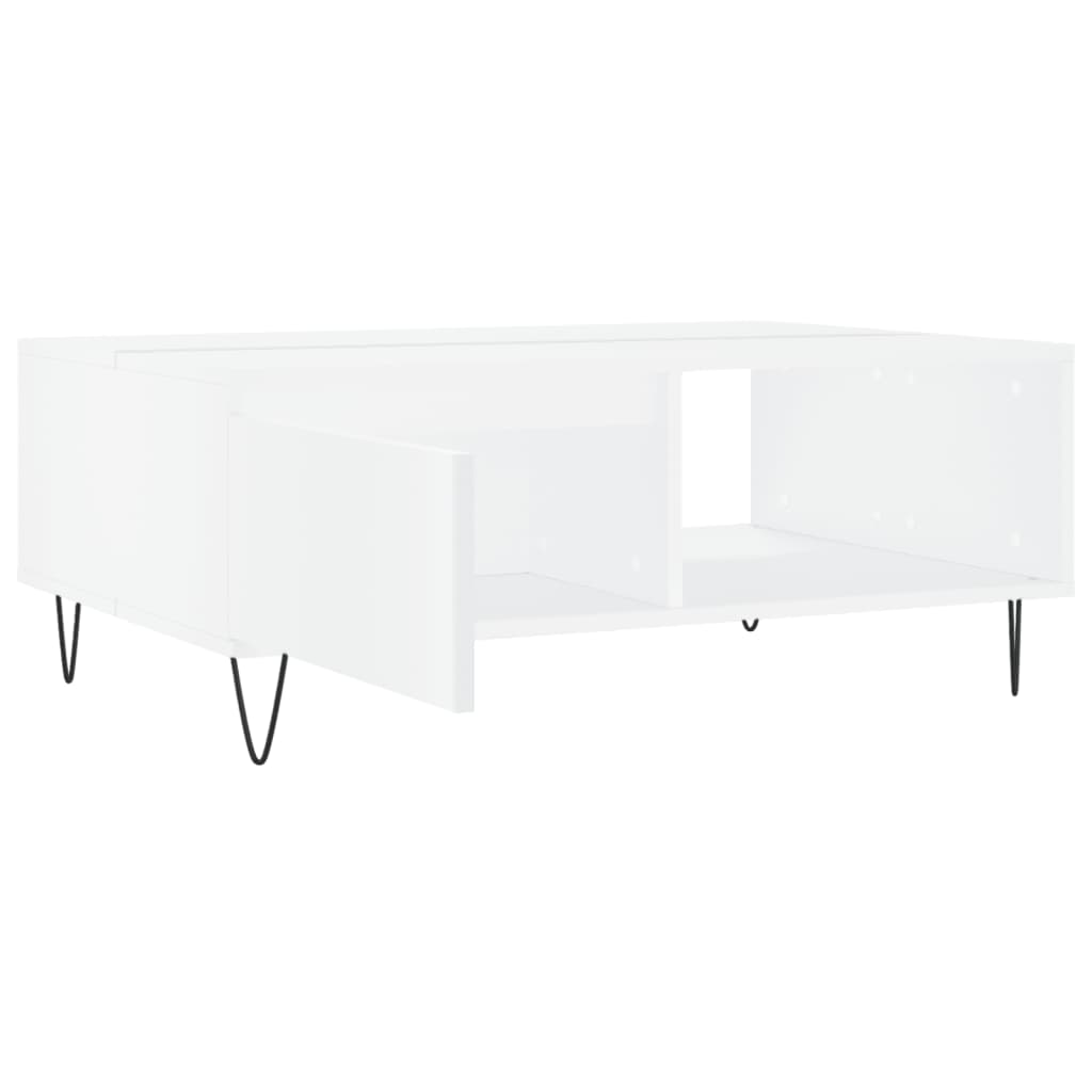 Coffee Table, White, 90x60x35 Cm, Wood-based Material
