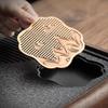 Imitation Black Stone Tea Tray with Drainage, Dry/Wet Zen Ceremony Set, Non-Slip Heat Resistant Tea Utensil Holder, Serving Tray