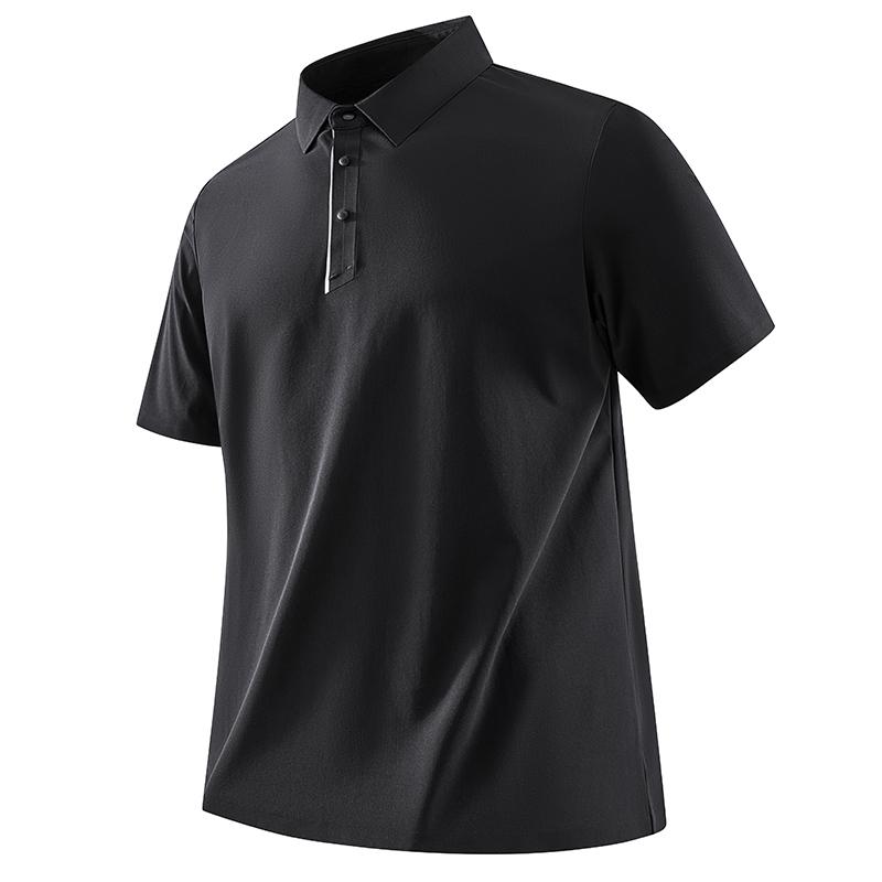 Camiseta POLO Casual de Negocios Deportiva de Manga Corta de Seda de Hielo con Cuello