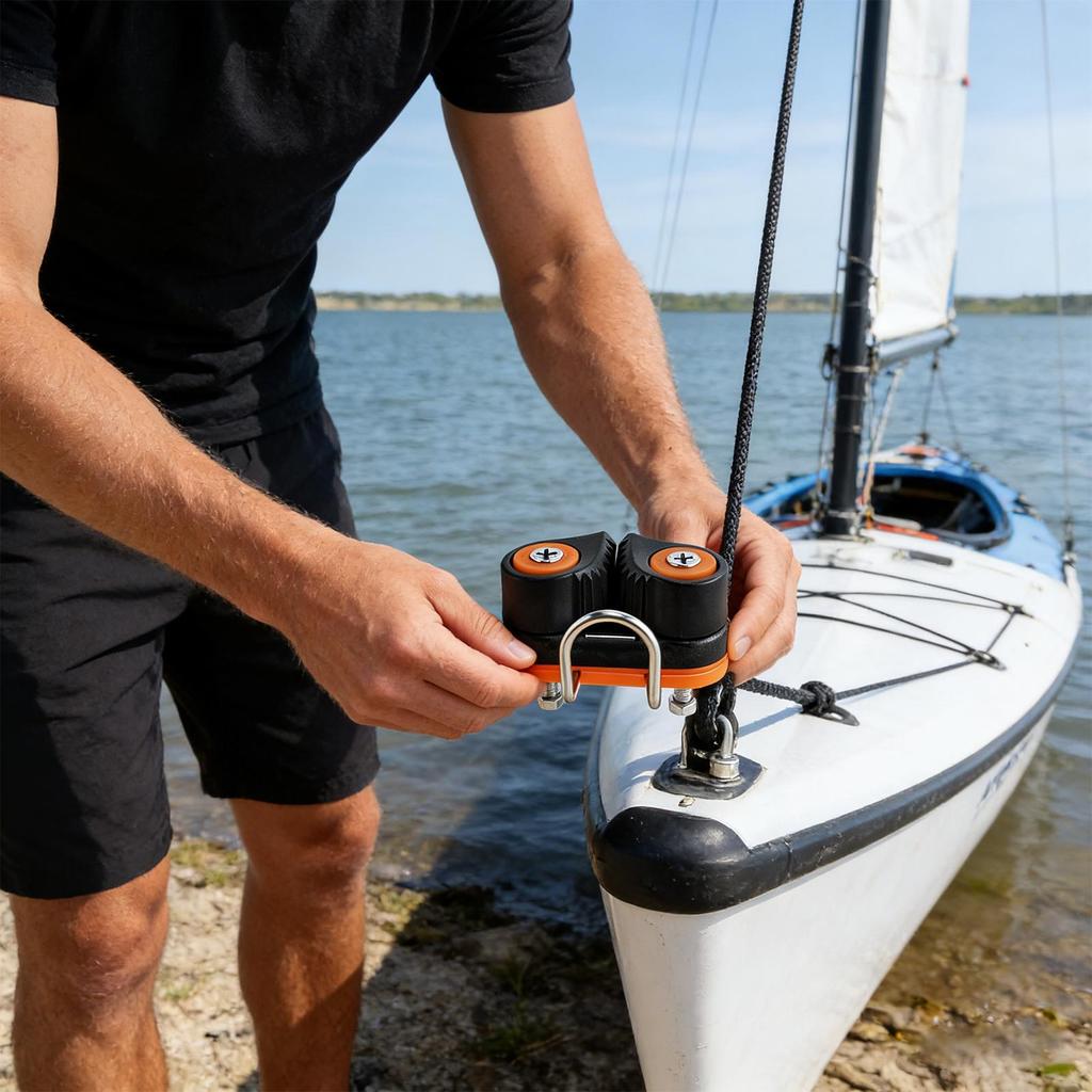 Kayak Cam Cleat Nylon Boat Cable Clamp Automatic Connector Cam Cleat Rope Clamp For Canoe Boat Pilate Bed Marine Accessories