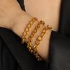 18K Gold Stainless Steel Women's Luxury Cuban Chain Bracelet