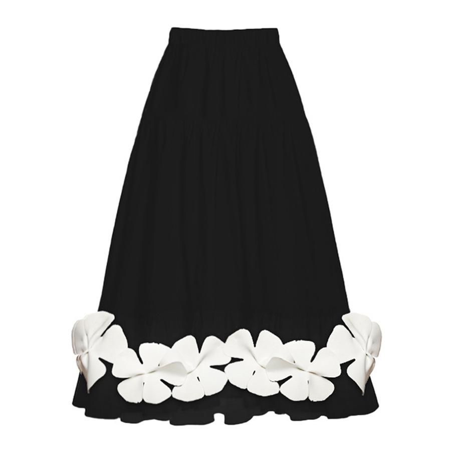 

Европейско-американское цветочное А-силуэтное миди-платье с высокой талией для пляжа M