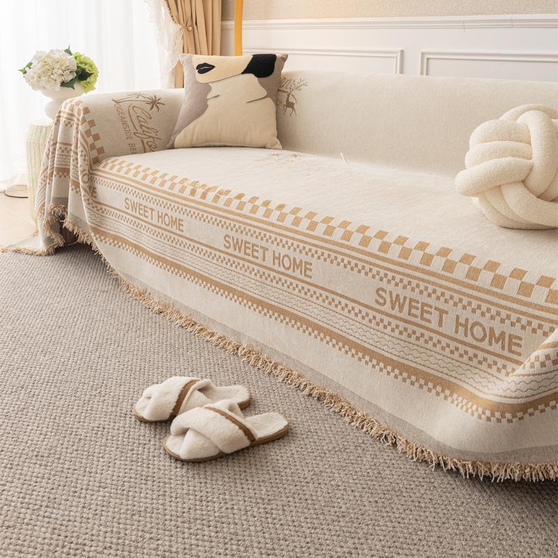 

Nordic Cream Gege синельное полотенце для дивана, универсальный чехол для дивана для гостиной, полностью покрытое одеяло, универсальный чехол для дивана 180*130