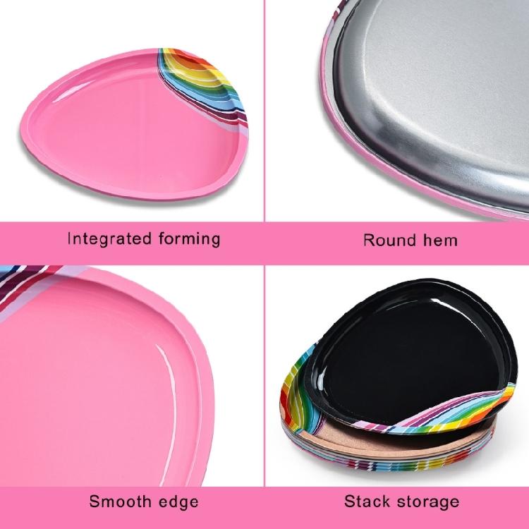 Colorful Nail Tools Storage Tray Satinless Steel Jewelry Dish Tray,Makeup Cosmetic Organizer Trinket Tray Nail Supplies