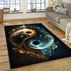 Yin og Yang 3D Naturaliser Kinesisk Tai Chi Teppe for Hjem Stue Soverom Sofa Dørmatte Dekor, Lekeområde for Barn Sklisikker Matte