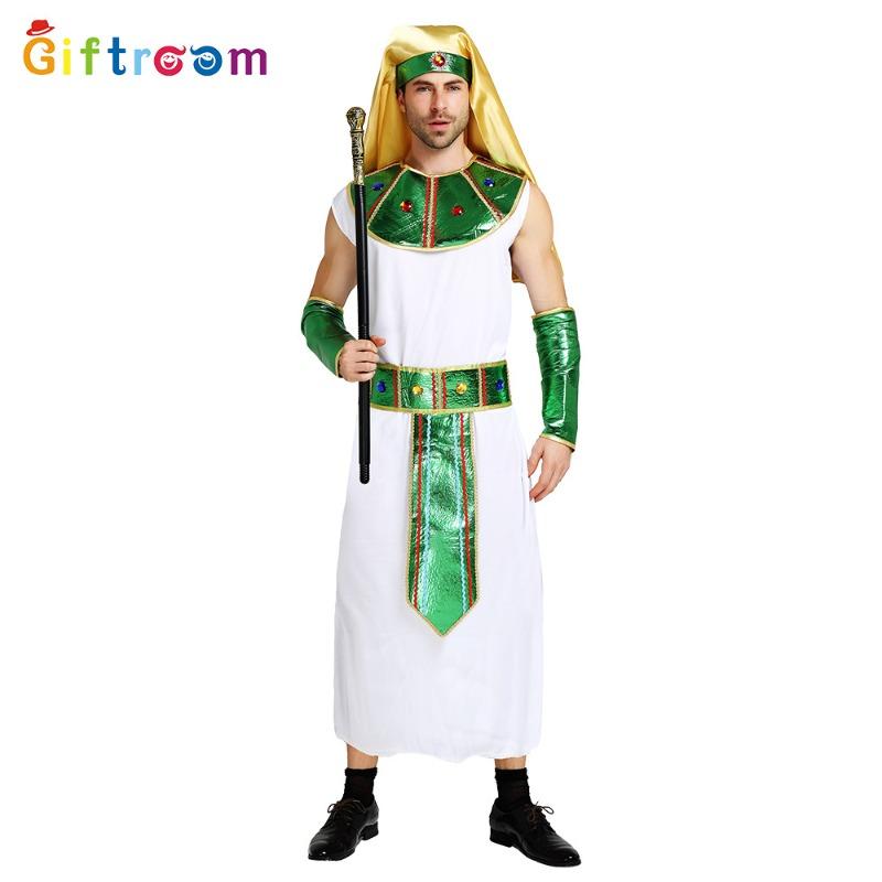 Halloweenská maškaráda Jezerně modré a bílé Faraon Kleopatra Divadelní hra Cosplay kostýmy Show kostýmy