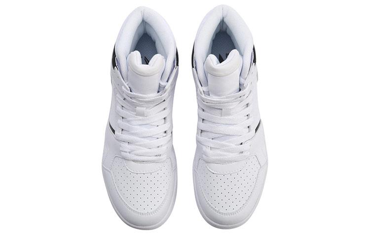 Li Ning Slip Resistant, Abrasion Resistant, Lightweight High Top Skateboard Shoes Women's White Black AGCN358-3