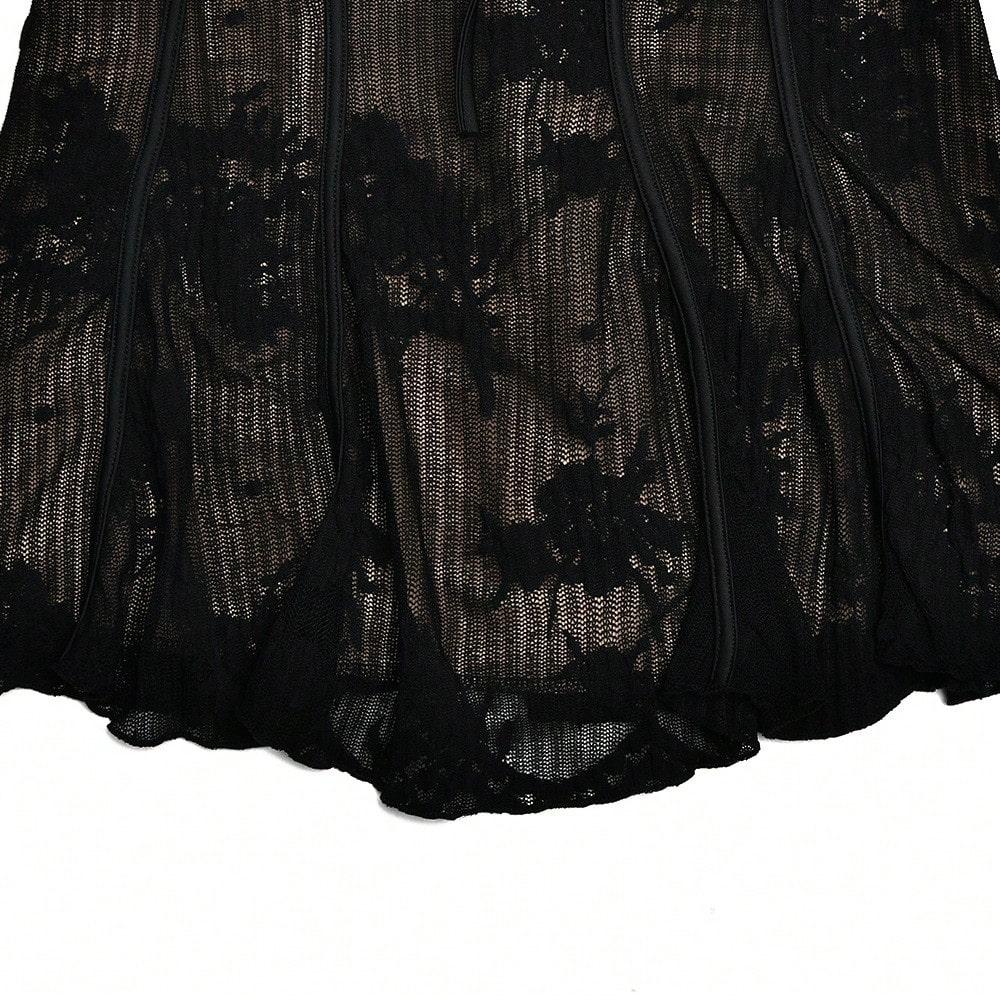 European and American lace new horn-sleeved tube top dress, sexy Spice Girl long-sleeved backless hip-wrapped short skirt