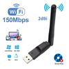150Mbps USB WiFi Adaptör 2.4G Kablosuz Ağ Kartı LAN Wi-Fi Alıcı Dongle Dönebilen Antenli 802.11 B/g/n 8188ETV PC Laptop İçin