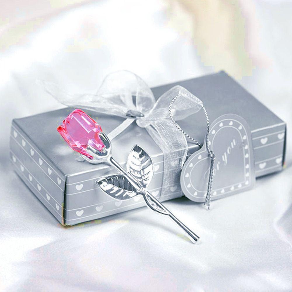 Party Valentines Day Gift Artificial Flower Imitation Flower Rose Artwork Crystal Rose Flower