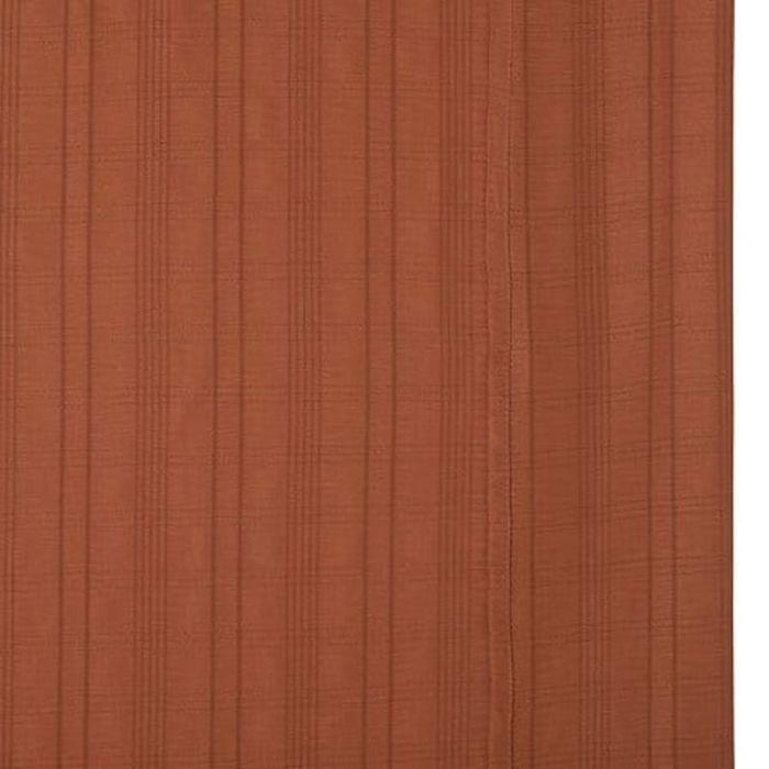 Voilage "Noa" motif rayures plissées tamisant 140 x 240 cm Atmosphera - Terracotta