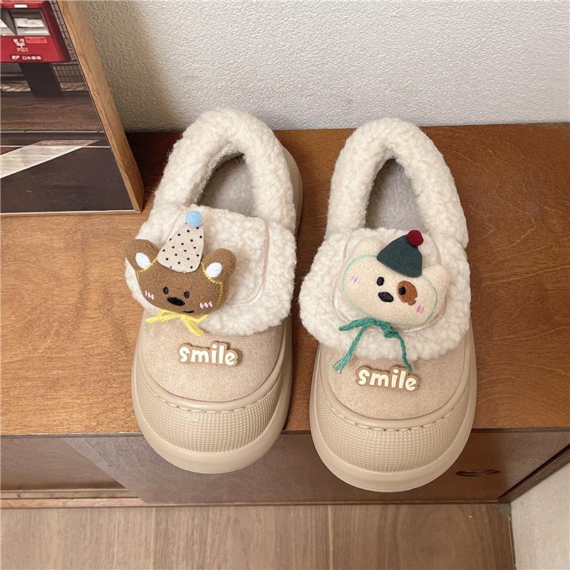 Women's Large Size Soft Sole Heightening Winter Warm Fur Snow Boots Padded Lined Ankle Boots Anti-slip Hiking Casual Sports Cotton Boots