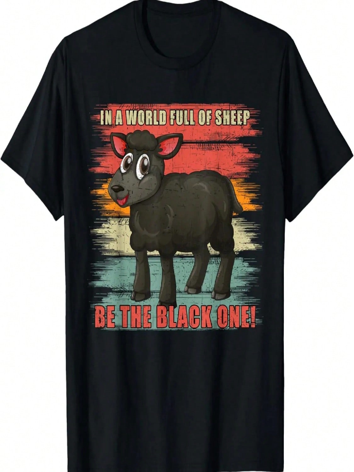 In A World Full Of Sheep, Be The Black One T-Shirt S разноцветный