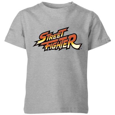 Camiseta Infantil Logo Street Fighter - Gris - 3-4 Años