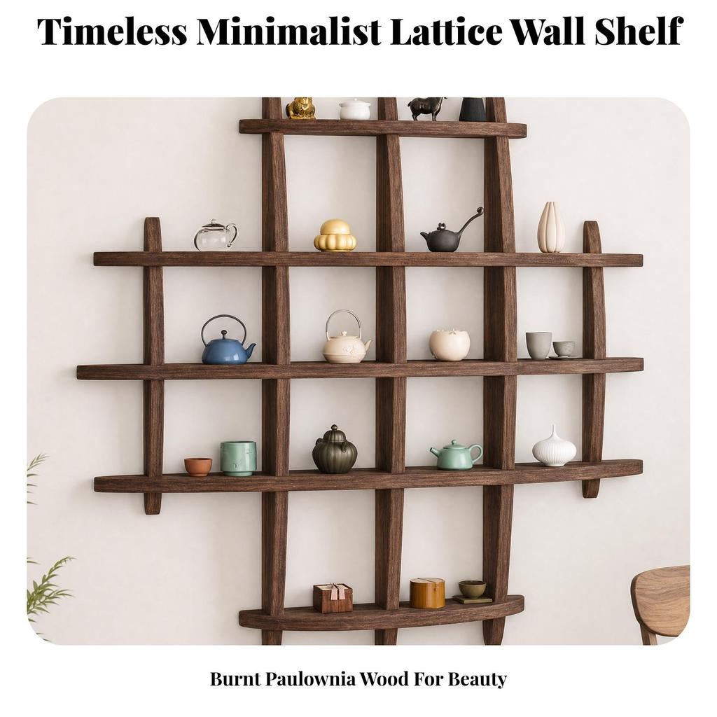 Wooden Wall Display Shelf Versatile for Reading Area, Entryway