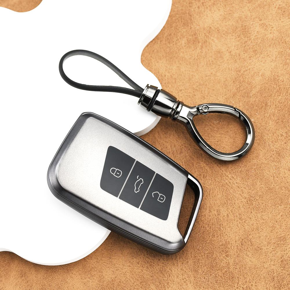 3 Button Gun Grey TPU Auto Keyless Fob Shell Holder Protector For VW PASSAT B8 Skoda Kodiaq Superb A7 Remote Car Key Case Cover