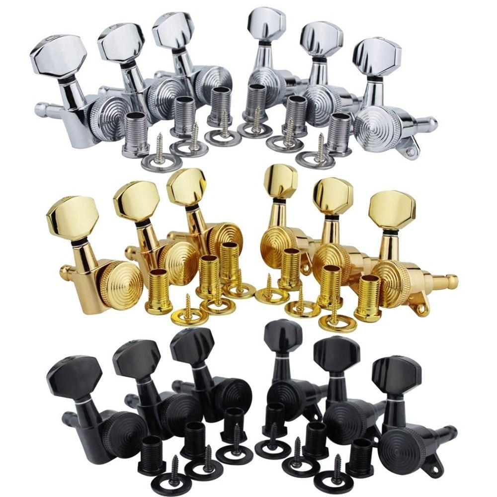 6PCS/Set Silver/Gold/Black Guitar Locking Tuners Lock String Guitar Tuning Pegs