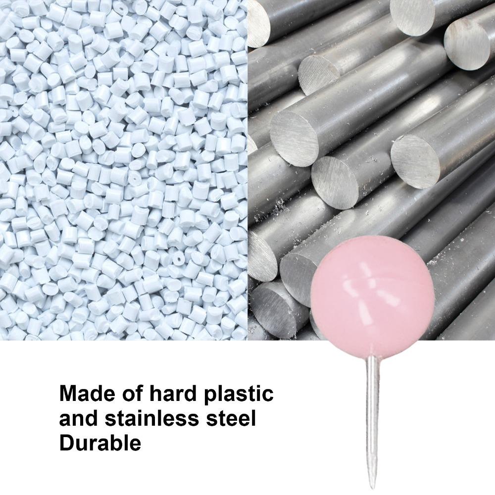 100Pcs Round head Push Pin 9.5*20mm Map Pin Boxed pin Decorative Tack Art arrangement