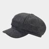 Women's Autumn & Winter British-Style Versatile Wool Beret Visor Hat - Face-Slimming Warm Octagonal Hat, Large Head  Newsboy Cap