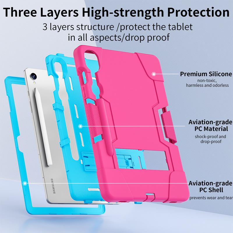 Samsung Tab S9 Protective Cover: 12.4" Three-proof Silicone Shell