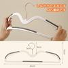 10-Piece Set of Non-Slip Plastic Laundry Hangers, Prevents Sagging, 360 Rotation, Space-Saving, Multifunctional, Stylish, Gray
