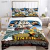 Cute T-Tintines All Season Duvet Cover Cartoon Funny Bedding Sets Soft Quilt Cover and Pillowcases Teen Single/Double/Queen/King
