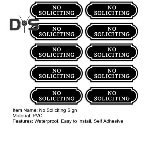 10 szt. Małe tabliczki zakazujące akwizycji Samoprzylepne naklejki Wodoodporne PVC Odporne na blaknięcie Naklejki zakazujące akwizycji