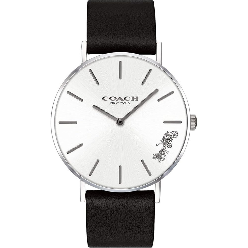 Coach Perry Women s Watch White Dial Black Leather Strap 14503115