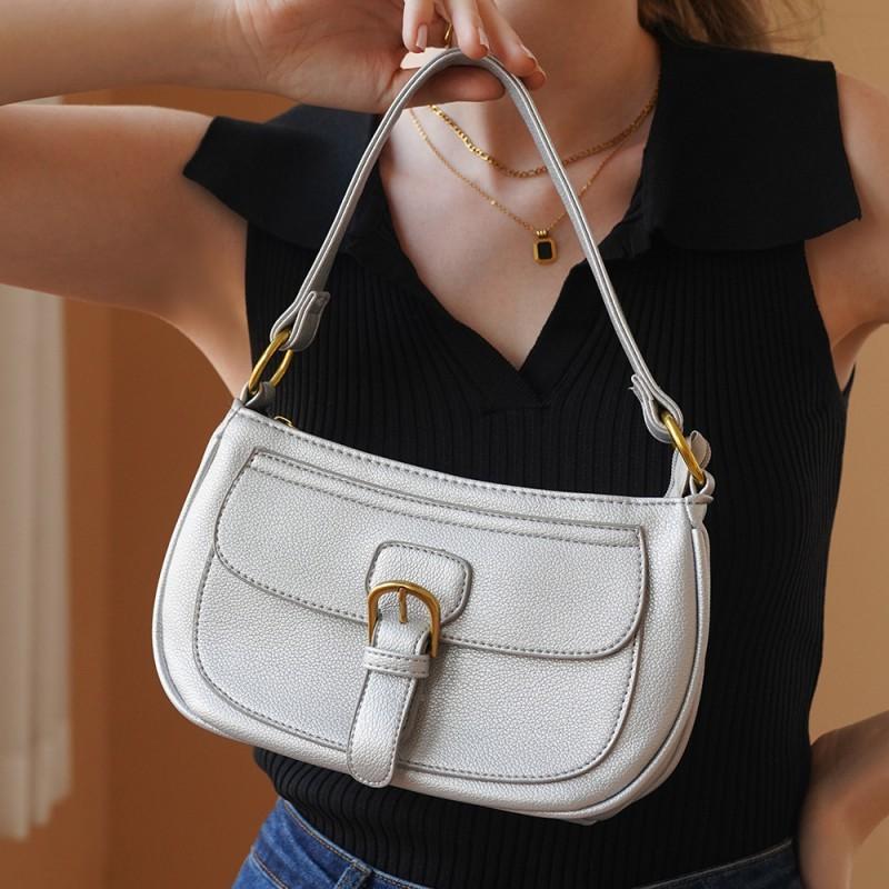 Retro High-end Women's Bag Niche Versatile Armpit Shoulder Fashionable Commuting Handbag Saddle