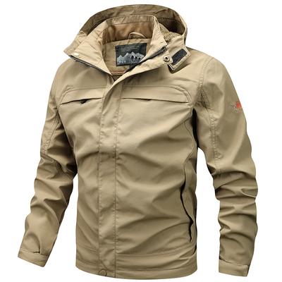 Jacket Men's Spring and Autumn Casual Loose Outdoor Quick-Drying Jacket Hooded Jacket Men's